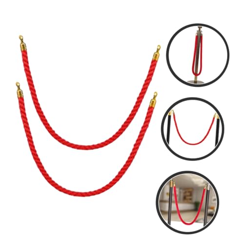 Cordes de guidage velours rouge haut de gamme avec crochets de fixation robustes
