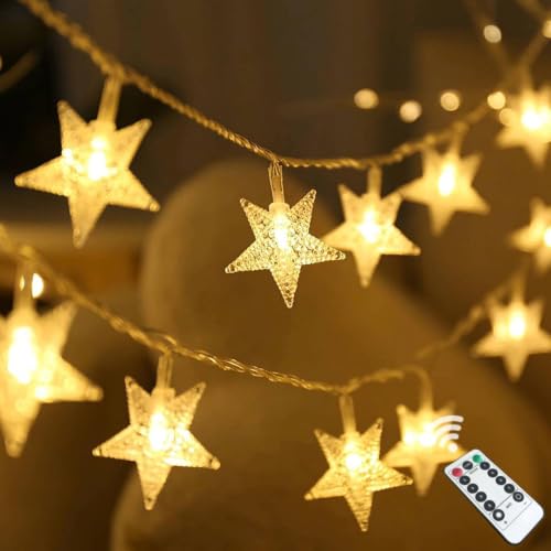 Runleo Star String Lights Battery Operated, 20 ft...