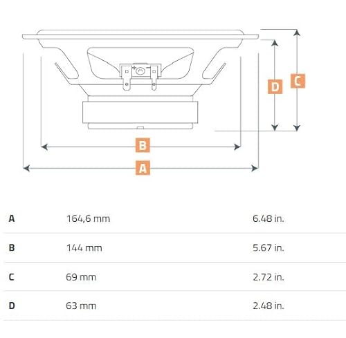 Hertz X 165 – Altavoz coaxial de 2 vías de 165 mm con Tweeter Pei y woofer de Papel tratado para integración OEM, 60 W RMS - imagen 11