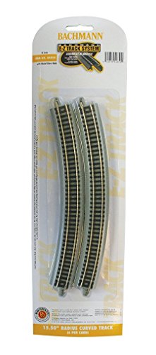 Bachmann Industries 15.50' Radius Curved Track (6/Card) Snap Fit E-Z Track, N Scale [?????]