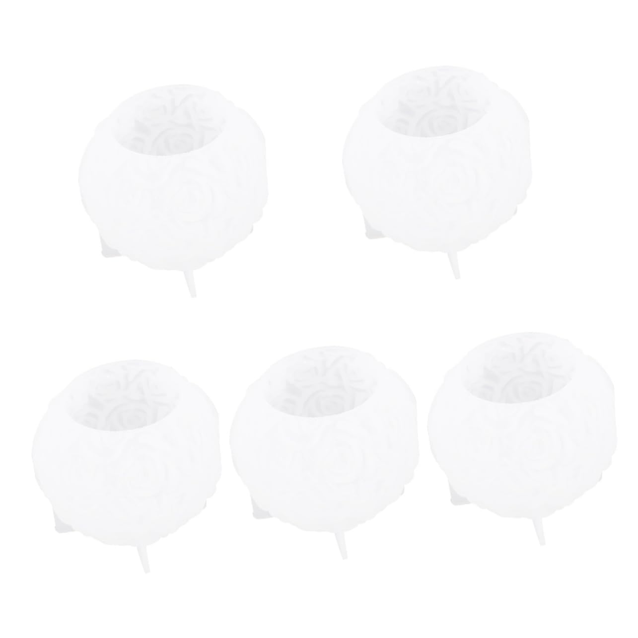 Tofficu 5 Piezas molde de silicona decoraciones molde de cera de flores cubo decoração casa decoración casa molde de fundición de jabón creativo moldes de silicona para jabon gel de sílice