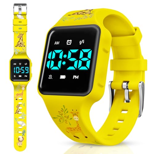 Montre d'apprentissage de la propreté étanche avec alarmes pour filles et garçons