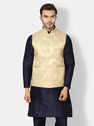 Image of UnM Men Silk Blend Classic Kurta Set