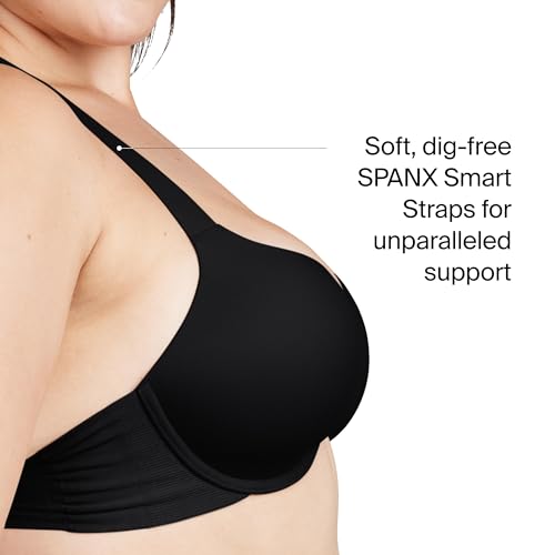 Image of Spanx Smooth Bra-Llelujah! Lightly Lined Racerback Bra - Full Coverage Comfort and Front Closure - Everyday T-Shirt Bra