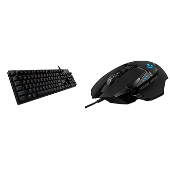 Logitech G512 Mechanical Gaming Keyboard + Logitech G G502 HERO Wired Gaming Mouse Black