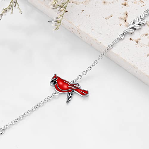 LONAGO 925 Sterling Silver Bee/Sunflower/Red Cardinal Bird/Autism Bracelet You Are My Sunshine Adjustable Chain Jewelry Gift for Women Mom3