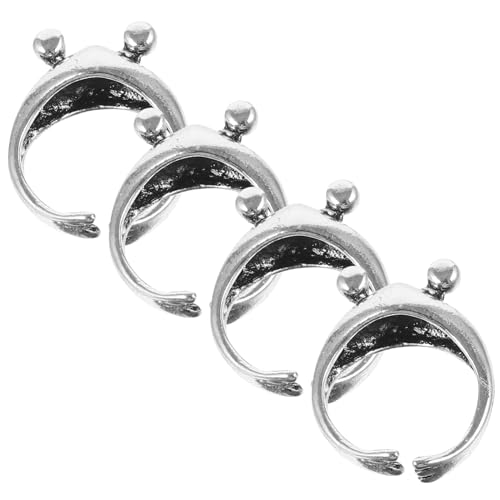 Kit bague grenouille ajustable en alliage vintage style gothique
