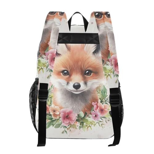 Cute Fox Clear Backpack, Heavy Duty Transparent Bookbag for Kids, School, Stadium Approved3