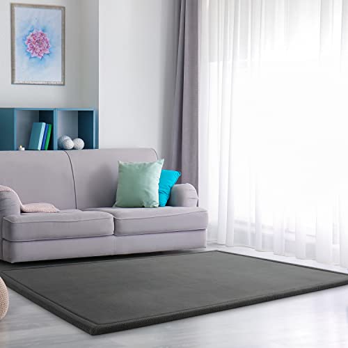 Paco Home Teppich Kinderzimmer Kinderteppich Baby Spielteppich Krabbeldecke Krabbelmatte Weich rutschfest Jungen Mädchen Deko, Grösse:140x200 cm, Farbe:Anthrazit