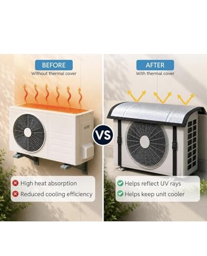 Image of 12 MM AC Outdoor Unit Protector Cover | Waterproof & Heat Resistant Insulation Sheet | Heavy Duty AC Outdoor Cover for 1.5 Ton Split AC| Fits to Every Brand | Sun, Rain & Dust Protection.