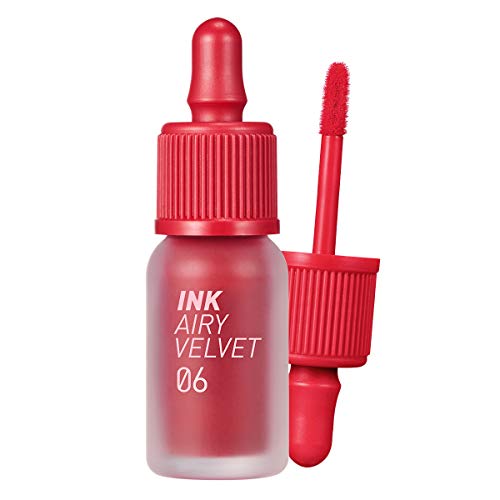 Peripera Ink Airy Velvet Lip Tint | High-Pigmentation, Lightweight, Soft, Moisturizing, Not Animal Tested | (006 SOLD OUT RED)