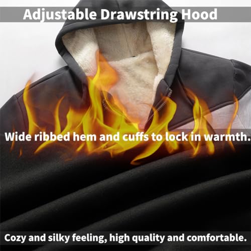 Men's Winter Fleece Thermal Jackets for Men Sherpa Lined Hoodies Warm Thick Jacket Outerwear4