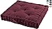 Coussin de Sol pour Palette 60 x 60 x 10 cm Coton Panama (Bordeaux, 60 x 60 x 10cm)