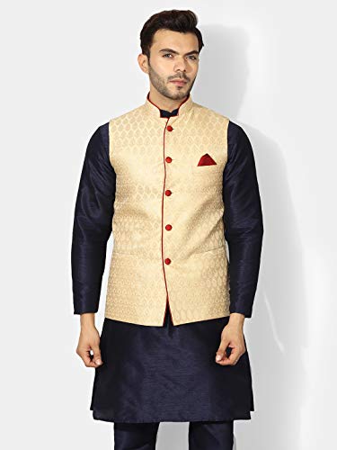 Image of UnM Men Silk Blend Classic Kurta Set
