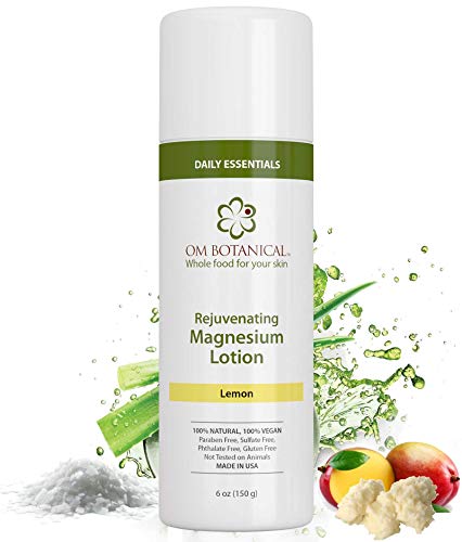 Dead Sea MAGNESIUM LOTION: 4500mg/oz Topical Mg Supplement w/ Aloe Vera & Mango Butter | Relax Muscles, Calm Nerves, Sleep Better, Relieve Muscle Cramps, RLS, Migraine | 100% Natural Luxurious Organic Body Butter & Foot Cream in New Improved 6 oz Eas