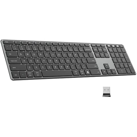 AUSDOM Wireless Bluetooth Keyboard with Number Pad Cover
