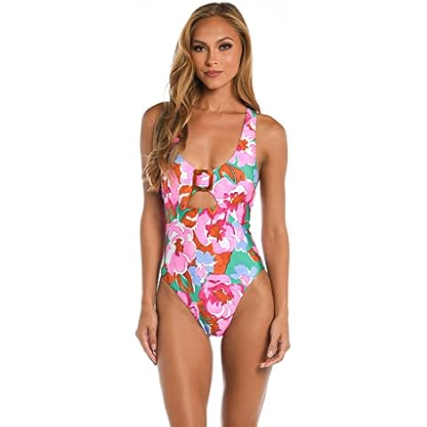Sunshine 79 Women's Plunge Mio One Piece Swimsuit, Multi//Summer of Love, 6 Cover