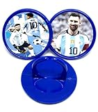 Messi Soccer Cupcake Toppers Birthday Decorations Party Favors Rings Party Supplies for Cupcakes, Cakes, Cookies and Doughnuts - Package of 24