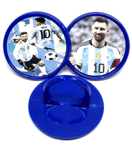 Messi Soccer Cupcake Toppers Birthday Decorations Party Favors Rings Party Supplies for Cupcakes, Cakes, Cookies and Doughnuts - Package of 24