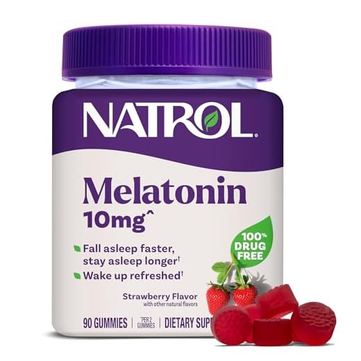 Natrol Melatonin Gummies, Sleep Support, 90 Strawberry-Flavored Adult Melatonin Gummies, 10 mg Sleep Aids for Adults