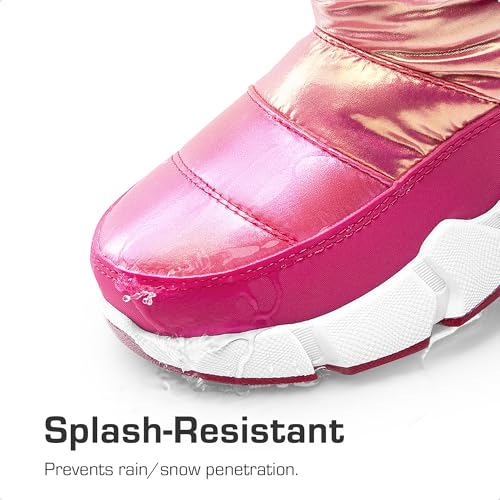 DREAM PAIRS Boys Girls Snow Boots Water Resistant Non-Slip Mid Calf Lightweight Athletic Outdoor Warm Winter Shoes for Little/Big Kids2