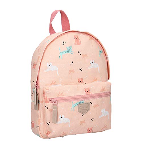 Preisvergleich Produktbild Kidzroom Kinderrucksack für Mädchen - Leoparden - Pfirsich