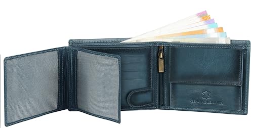 Image of WildHorn Rfid Protected Leather Wallet For Men, Blue