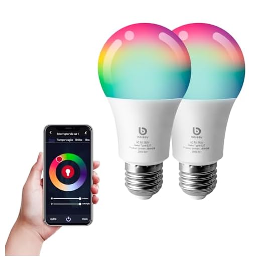 Lampada LED Inteligente, Lâmpada Smart WiFi, Color RGB, Bivolt, Luz Branca Quente e Fria, Compatível com Alexa e Google Home, Controle de Telefone Celular, 15W, 1400 Lúmens, 2 peças