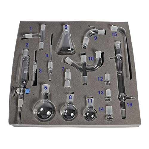 United Scientific ORGKIT-16 Deluxe Organic Chemistry Glassware Kit, 16 Piece
