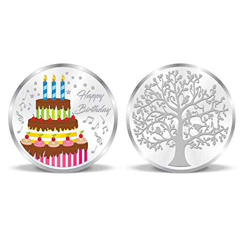Image of Precious Moments Happy Birthday Silver Coin 10 Grams | 20 Gram | 50 Gram BIS Hallmarked 999 Purity with Gift Box by ACPL