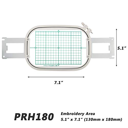 Image of Sew Tech Embroidery Hoop for Brother, 5x7in 130x180mm PRH180 Machine Frame | Fits PR680W PR1060W PR670E PR1055X PR1050X PR600 PR650E PR655 PR1000E PRS100 VR Brother; Baby Lock Array Venture 2 Alliance
