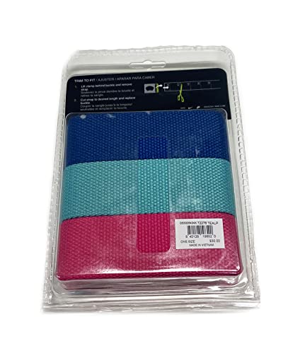 Nike New 3-in-1 Blue/Teal/Pink Golf Web Belt Pack Cut-to-Length OSFM2