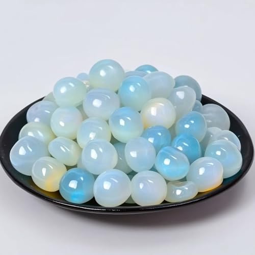 Image of Polished Opalite Crystal Bulk - 0.6 inch Colorful Tumbled Stone Chips Rocks, 7 oz Crushed Sea Glass Large Stones for Healing, Reiki, Crafting, Home Decor