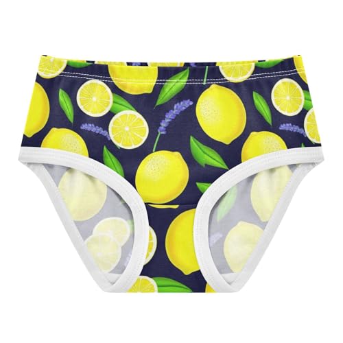 Joisal Toddlers Underwear Floral 2t Cotton Cute Panties Girl Aesthetic Briefs Underpants Yellow Lemons Green Leaves