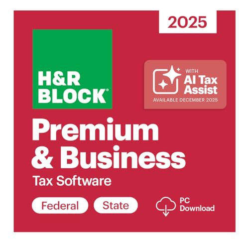 H&R Block Tax Software Premium & Business 2025 Win [PC Online code] - 2
