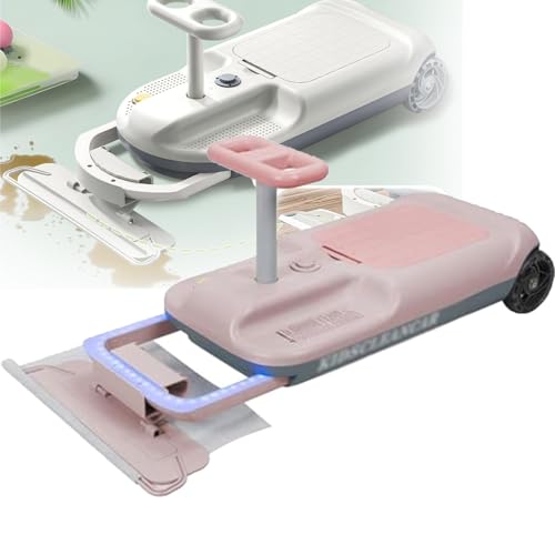 Kart Con FuncióN De Limpieza De Pisos, Coche Para NiñOs De 12 V, Coche EléCtrico Wiggle Para NiñOs, 5 Velocidades, Motor De 550 W, Contenedor De Almacenamiento, Divertido Juguete Para Montar,Pink