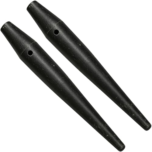 2Pcs Bull Pin Heat Treated Steel Ironworker Tool 1-5/16 x 10 Heavy Duty Drift Pin with Black Finish & Tether Hole Metal Alignment Positioning Punch Nail for Iron Worker Construction