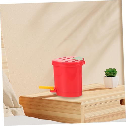 Mini caneca de basura de fresa con tapa para escritorio y cocina miniatura 6