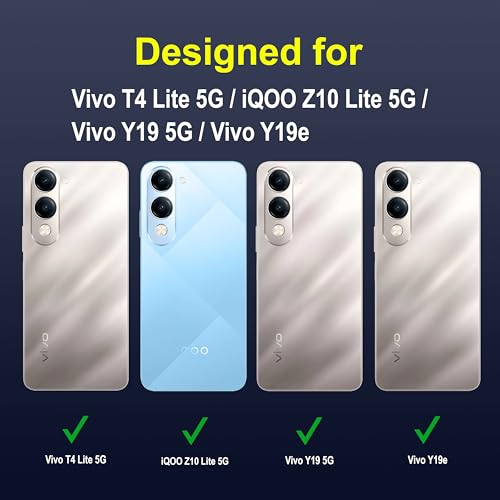 Image of Zapcase Back Case Cover for Vivo T4 Lite 5G | Compatible for Vivo T4 Lite 5G Back Cover | Liquid Silicon Magic Case with Camera Protection | Sapphire