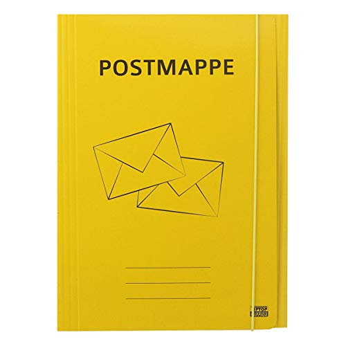 TIPTOP OFFICE Starke Dreiflügelmappe"Postmappe" A4, Gelb, 25.5 x 0.5 x 35 cm, 408228 Cover