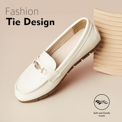 Image of Loafers for Women Comfortable Slip On Flats with Memory Foam Insole for Daily Wearing