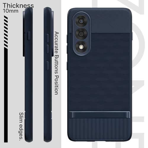 Image of Pikkme Back Cover for OnePlus Nord 5 5G Camera Protection 3D Hexa Cube Design Silicone Protective Bumper Case (Blue)