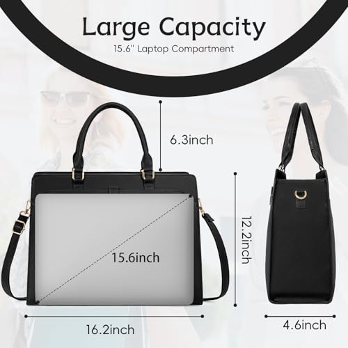 Bolso Maletín para Laptop Mujer 15.6 Pulgadas Impermeable miniatura 7