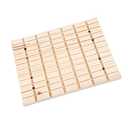 Ipetboom 1個 うさぎすり板 リス コープ ペットのウサギ 迷路 おもちゃ ログ ペットバニーフットパッド 木製ペットフットパッド ペットの足研削マット チンチラフットパッド うさぎ研削爪板