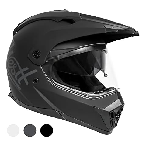 Westt Cross Casco de Moto Motocross Integral con Doble Visera Cover