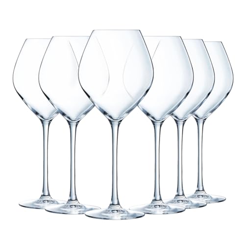 Chef&Sommelier Cheer Up 55cl Red Wine Glasses - Set of 6 - Modern and Elegant Design - Standard Water Resistance