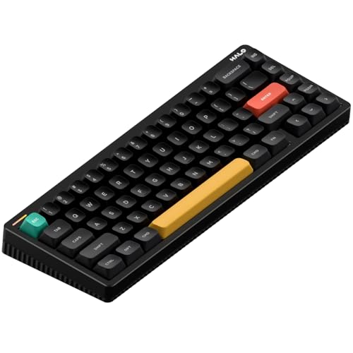 Image of NuPhy Halo V2 IO Wireless Mechanical Keyboard with PBT Keycaps,Hot Swappable Custom Gaming Keyboard,Aluminum Alloy Frame,RGB Backlit,Gasket Structure,BT5.0 /USB-C /2.4GHz Low Latency Office Keyboards