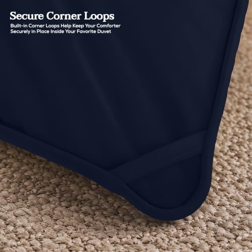 Image of Utopia Bedding Comforters Twin Size, All Season Duvet Insert, Down Alternative Box Stitched Bed Comforter with Corner Tabs, Machine Washable (Navy)