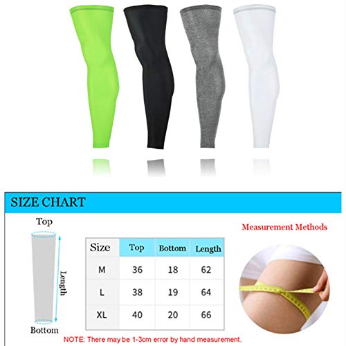 Anty UV Unisex Kompresyjny Rękaw Nogawki Oddychające Kolarstwo Legginsy Sportowe Bieganie Kemping(Noir,XL)