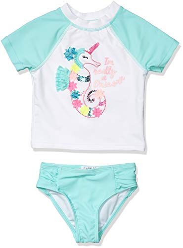 Image of Flapdoodles Girls' Seahorse Rashguard Set